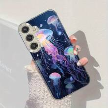 Hermosa funda de teléfono de medusa para Samsung Galaxy A02 A03S A04 A05S A06 A13 A14 A15 A16 5G A21S A22 A23 A24 A25 A26 A32 A34 A35 A36 A50 A52 A53 A54 A55 A56 A73 S21 Ultra S22 Plus S23+ S24 FE S48 Funda de teléfono de TPU transparente a prueba de golpes de cobertura completa, simple, a prueba de golpes, suave y creativa - Multicolor - Ver 4