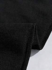 Pantalones casuales de pierna ancha con cordón en la cintura, corte holgado para hombre - Negro - Ver 6