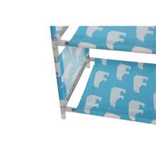 三层便携式鞋架，尺寸45x24x39厘米，紧凑型立式鞋架（颜色随机发货），耐用金属管和防水层布料，易于组装，适用于玄关、衣柜和宿舍。 - 隨機顏色 - 查看 6