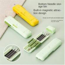 1 pieza Kit de costura 3 en 1 con enhebrador, descosedor y cortador de hilo retráctil, incluye enhebrador, descosedor, caja de agujas magnética, diseñado para costura a mano y otras necesidades de costura - Multicolor - Ver 7