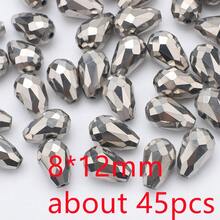 3*6mm/4*10mm/3*5mm/4*6mm/6*8mm/8*12mm 带中心孔水滴形玻璃珠，DIY饰品制作材料，可用于制作项链、手链、耳环、手机链、钥匙扣等。 - 中孔長水滴 - 查看 43