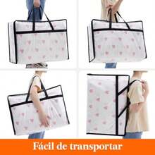 XGTLifewit 3 Piezas Bs para Guardar Ropa Tranrentes 60L Bs Almacenaje Ropa Pble de PVC Cajas Almacenaje con Asas Organizador Arma Para Mantas Ropa etes Muza Li - Transparente - Ver 5