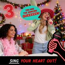 Funny Party Essential Lucky Egg Family Interactive Karaoke Board Game With Foam Microphone, 125 Lyric Cards, 8+ Years Old, 2-10 Players, Kids Gift For Festivals - A - Xem 5