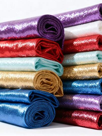 1 pieza Tela brillante con brillo de cielo estrellado, tela de alta gama para manualidades y confección de prendas