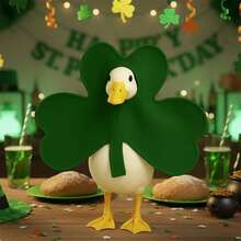 Disfraz de ganso irlandés para porche, bonito disfraz de trébol, ideal para decorar el patio o la estatua del ganso. - Verde - Ver 1