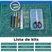 Tapete de Corte Autorreparable de 30 * 22 cm (A3), Juego de 9 con Cuchillas de Arte y Manualidades, PVC Antideslizante de Doble Cara, Ideal para Manualidades, scrapbook etc,37442795 - Multicolor - Ver 2