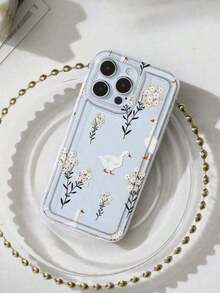 2PCS Duck Floral Print Clear Case Compatible With IPhone - 1 cái - Xem 7