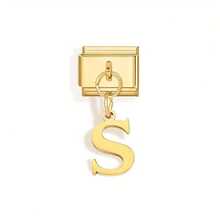 9mm A-Z 26 angielskich liter Charms - zawieszki bransoletki ze stali nierdzewnej, unisex, zrób to sam biżuteria z bransoletek-bransoletek-pierścionków, kreatywne akcesoria na codzienne/świąteczne okazje, złote moduły liter "MISS"