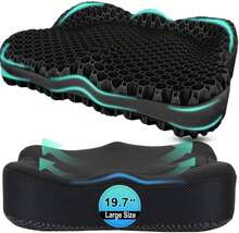 Airllantry Thicken 197in Seat Cushion, Gel Seat Cushion For Long Sittingu2013Office Chair, Wheelchair, Car Pad, Large Cooling Support Pad For Back Pain, Sciatica, Tailbone Pain Relief - Màu B - Xem 1