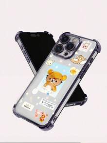 [Local Dilivery]2pc Cute Rilakkuma Cartoon Phone Suitable 17, 16e, 16, 15, 14, 13, 12, 11 Pro, XR XS X & 8 Plus - Shockproof Soft TPU Back Cover, Phone Cover Cute, Cute Phone Accessories, Rectangle Phone, Animal Phone, Charging, Playful Accessory, Kawaii Design, Lightweight Cover, Durable Material, Kawaii Lovers, Anime Fans - 13 - 查看 3