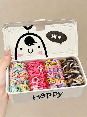 100/400pcs Colorful Fashion Scrunchies Set, Sweet Princess Style Hair Accessories For Girls, Soft & Comfortable Elastic Hair Ties Combo That Won't Damage Hair