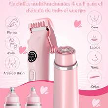 TendenciaDepiladora Electrica Para Mujer Bikini Doble Cabeza 4in1Calidad premium - Rosa - Ver 5