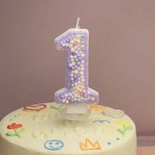 Colorful Trending Macaron Birthday Candles Cake Decorations - Color - View 2