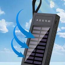 Power Bank 4 en 1 de 10000mAh con Panel Solar Carga Rápida Multifuncional Power Bank - Multicolor - Ver 9