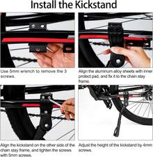 Cyfie Kickstand For 16 18 20 Inch Kids Bicycle, Bike Kickstand Center Mount Adjustable Aluminum Alloy Kick Stands For 16-20 Inch Kids Mountain Bike/Road Bike - Black - View 10