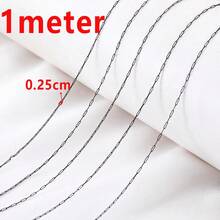 1m Fashionable Stainless Steel Extra Thin Cross Chain, Suitable For DIY Necklace And Bracelet Accessories - Chain - View 12
