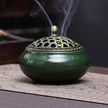 1 buah Pembakar Dupa Keramik Bertekstur Bergaya Vintage, Diffuser Aroma Gaya Cina untuk Dekorasi Rumah, Tempat Dupa Kerucut dengan Glasir Retak, Hadiah Premium untuk Festival & Rumah - MultiWarna - View 14