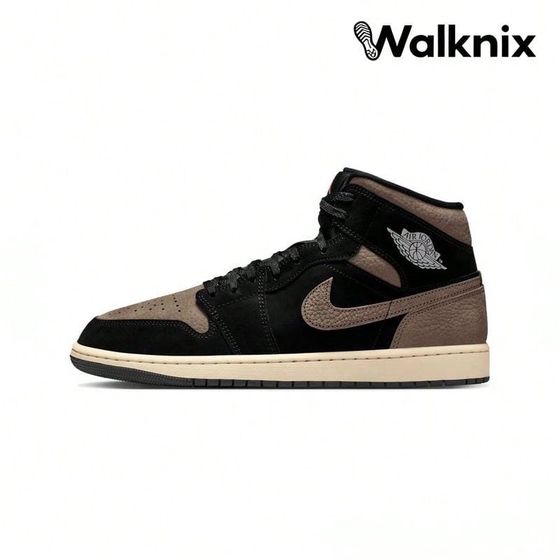 Air Jordan 1 Mid SE 'Olive Grey' Green Black Light-Wild-Mango Sneakers Men IB7110-002 - 彩色 - 查看 1