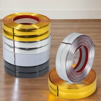 Self-Adhesive Decorative Caulk Strips, Wall Cloth Edging, Door & Window Sealing Strips, Waterproof Metal Texture Trim Strips, Baseboard, Kitchen & Bathroom Countertop Gap Decorative Strips, Wall Edging Strips, Cabinet & Picture Frame Decorative Strips, Ceiling Corner Molding