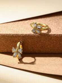 1 Pair Elegant Luxury Bowknot Earrings For Women - Bow - View 1