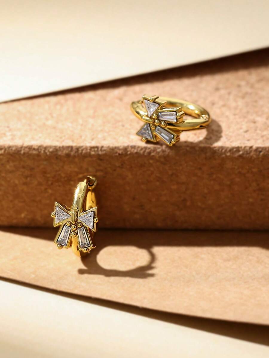 1 Pair Elegant Luxury Bowknot Earrings For Women - Bow - View 1