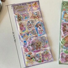 Y2K复古熊兔亮片3D摇晃贴纸手机壳装饰贴纸 - color - 查看 10