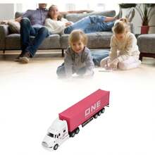 TendenciaModelo de Camión Contenedor, 1:48, Remolque de Aleación Estadounidense, Camión Contenedor, Sonido Y Modelo de Coche Ligero, Juguete para Niños(Rosado)Calidad premium - Verde - Ver 8