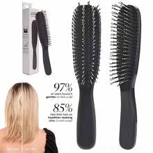 Peigne en acier antistatique pour l'entraînement de perruque, peigne de nettoyage spécialement conçu pour les perruques en cheveux humains et synthétiques - Noir - Voir 12