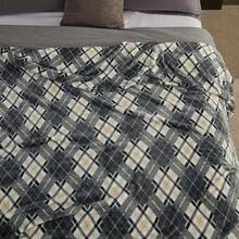 Oversized King Fleece Blanket 120x120 Inches, Seamless Soft Cozy 3D Jacquard Flannel Blanket 10'x10' Extra Large For Bed, Sofa, Couch, Travel & Camping, California King Throw, Purple - Wave CT21NV - 達瑞格雷 - 鑽石 - 查看 3