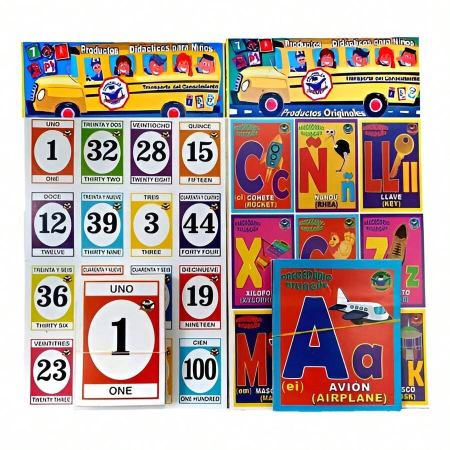 TendenciaJuego Loteria Numeros Letras Abecedario Español Ingles NiñosCalidad premium - 1 - Ver 1