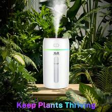 250 ml Mini humidificador para dormitorio habitación infantil plantas 7 colores de luz 28 dB Silent Air Humidifier blanco - Ver 4