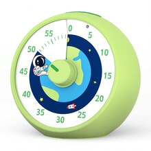 Wizualny timer dla dzieci, 60-minutowe odliczanie do klasy, biura i kuchni, cichy timer biurkowy do zarządzania czasem dla dzieci, planetarny wzór timera Pomodoro - Wielokolorowe - Zobacz 7