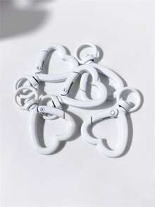 5 chiếc móc khóa hình trái tim xoay nhiều màu sắc, thích hợp cho túi xách, dây dắt chó, phụ kiện làm đồ trang sức DIY. - móc khóa tình yêu - Xem 15