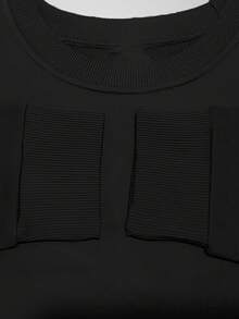 CZRLHYT 女士保暖内衬卫衣圆领套头衫秋冬休闲长袖保暖柔软上衣黑色 - 黑色 - 查看 7