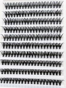 Thick Curly False Eyelashes & Adhesive Set - Green - View 16