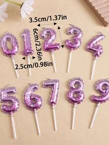 1 vela de aniversário decorativa rosa com flores, pintada à mão, número 0-9, decoração para bolo de aniversário, decoração para festa de aniversário, adequada para aniversário, aniversário de casamento, festa de revelação de género, despedida de solteira e cerimónia de graduação - Rosa - Ver 11