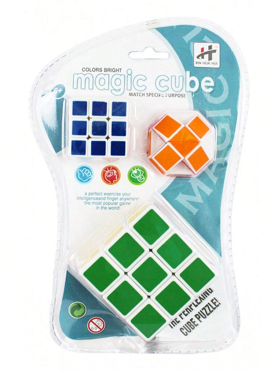 TendenciaSet Cubo Magic Destreza 3x3 Profesional Speed Cube VelocidadCalidad premium - Círculos 8706A-3 - Ver 1