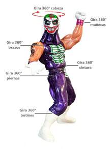 TendenciaLuchador Mexicano Pentagón Jr. Muñeco Enmascarado MoradoCalidad premium - 1 - Ver 2