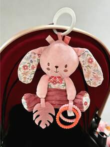 1 pieza Decoración colgante de asiento rosa, muñeca de sonido de cascabel suave y música para cochecito de bebé y silla de coche, muñeca sensorial calmante para bebé recién nacido, adecuada como regalo - Multicolor - Ver 8