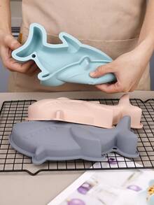 1pc Silicone Cake Mold Baking Tool, Ocean Animal Shark Shaped Large Silicone Cake Mold DIY Cake Pan, Baking Tool, Cake Pan, Mousse Pan, Kitchen Baking, Chocolate Mousse Jelly Wax Mold, Baking Tool - Multicolor - View 6
