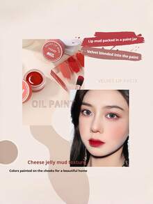 NOVO 二合一哑光唇膏，防晕染，持久不脱妆，适合学生，素颜，聚会，通勤，节日，派对 - 58#棕紅色 - 查看 2