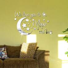 Ramadan Decoration Distribution Mubarak: Acrylic Mirror Wall Stickers (With Moon And Star Patterns), Suitable For Bedrooms, Can Decorate And Beautify Bedrooms And Living Rooms - Multicolor - View 4