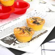 1pc 12-Cup Silicone Mold, Non-Stick Coating, Suitable For Baking Muffins, Cupcakes, Dishwasher & Microwave - Multicolor - View 4