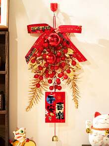 1pc 2026 New Year Auspicious Fruit Pendant, Chinese New Year Porch Pendant, Spring Festival New Year Kitchen Cabinet Decor, Window Wall Front Door Decor, Small Christmas Wreath - Compact Christmas Wreath For Indoor Use, Fireplace Window Farmhouse Indoor Home Decor New Year Room Decoration - Multicolor - View 17