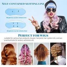 100pcs Double-Sided Super Sticky C-Shape Lace Front Wig Tape, Suitable For Hair Extensions And Wigs - Blue - View 3