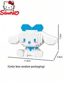 Sanrio Hello Kitty 382 Pieces/Curome 396 Pieces/My Melody 406 Pieces/Sanrio Building Block Sets Can Improve Concentration, Building Block Room Decoration, Birthday Gifts, Party Games, Craft Supplies Sets, Model Assembly Animals, Characters. Valentine's Day Gift, Birthday Gift, Perfect Gift For Giving, Funny Gift(Color Box Random Packaging)