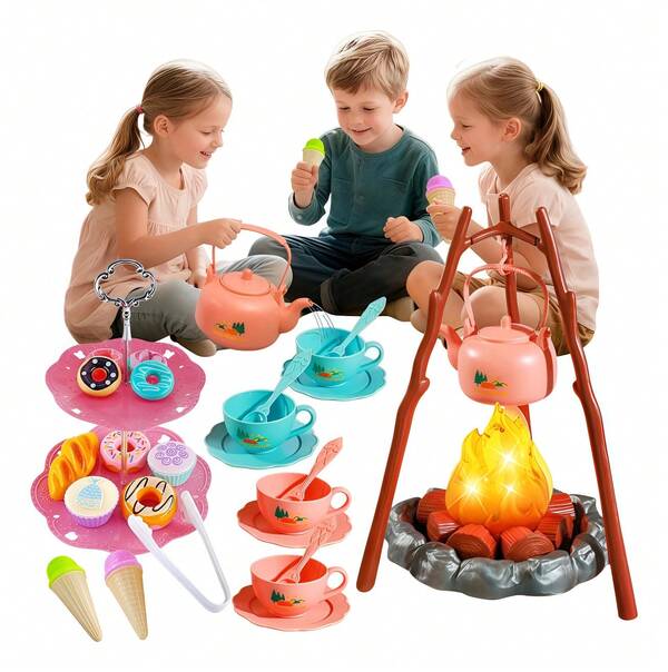 TendenciaJuguete De Cocina Juego De Té Para Niños Con LuzCalidad premium