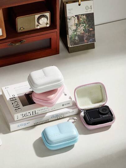 EVA Leather Earphone Case, Data Cable, Charger, USB Drive, USB Shield Hard Shell Protective Storage Box, Shock-Proof And Pressure-Resistant. PU Leather Candy Color Scratch-Resistant Photo Printer Storage Box. Small Camera Protective Case.