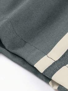 1 pieza Pantalones deportivos casuales de corte holgado para hombre, adecuados para verano, playa, vacaciones, viajes diarios, entrenamiento, correr, actividades al aire libre, fitness, trotar, pierna recta relajada con rayas, estilo callejero de moda para verano y primavera - Gris Claro - Ver 4