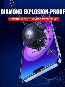 1pc 9H Hardness Tempered Glass Screen Protector, Compatible With IPhone 17/16/15/14 Plus/13 Mini/12/11 Pro Max/X/XS Max/XR, Anti-Fingerprint, High Definition Clear, 2.5D Rounded Edges (Compatible With IPhone 14 Pro Max) - Clear - View 4